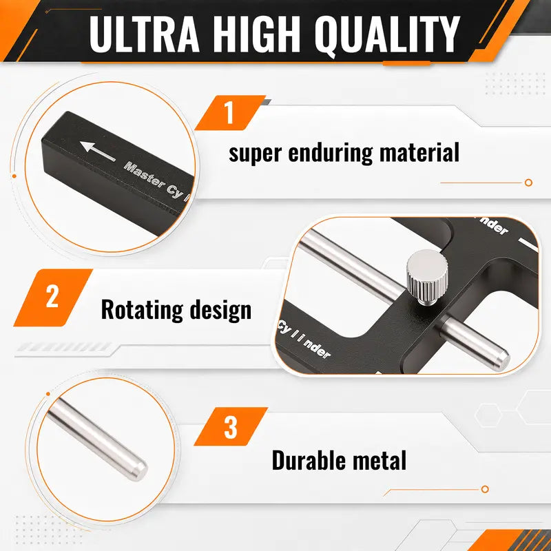 GJANSH Brake Adjustment Tool, Brake Booster Rod Adjustment Tool, Brake booster with master cylinder,Pushrod Power For Adjustable Braking Distance of Brake Pedal(N48 Magnetic CNC Aluminum)