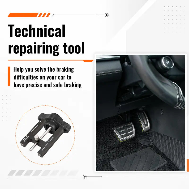 GJANSH Brake Adjustment Tool, Brake Booster Rod Adjustment Tool, Brake booster with master cylinder,Pushrod Power For Adjustable Braking Distance of Brake Pedal(N48 Magnetic CNC Aluminum)