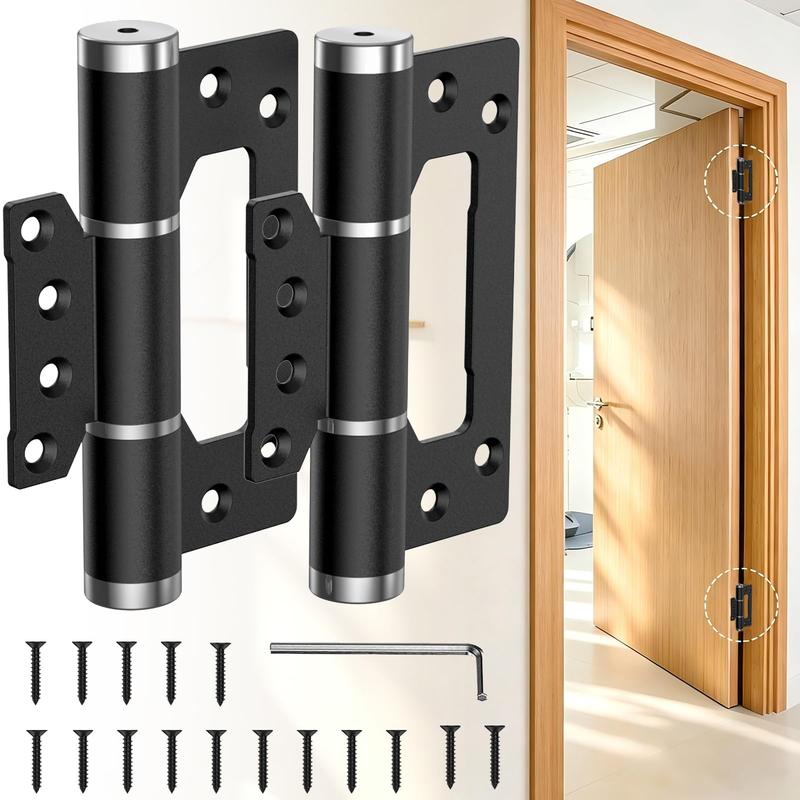 GJANSH 5" Self Closing Hinges, Soft Close Non Mortise, Heavy Duty Aluminum,2pk