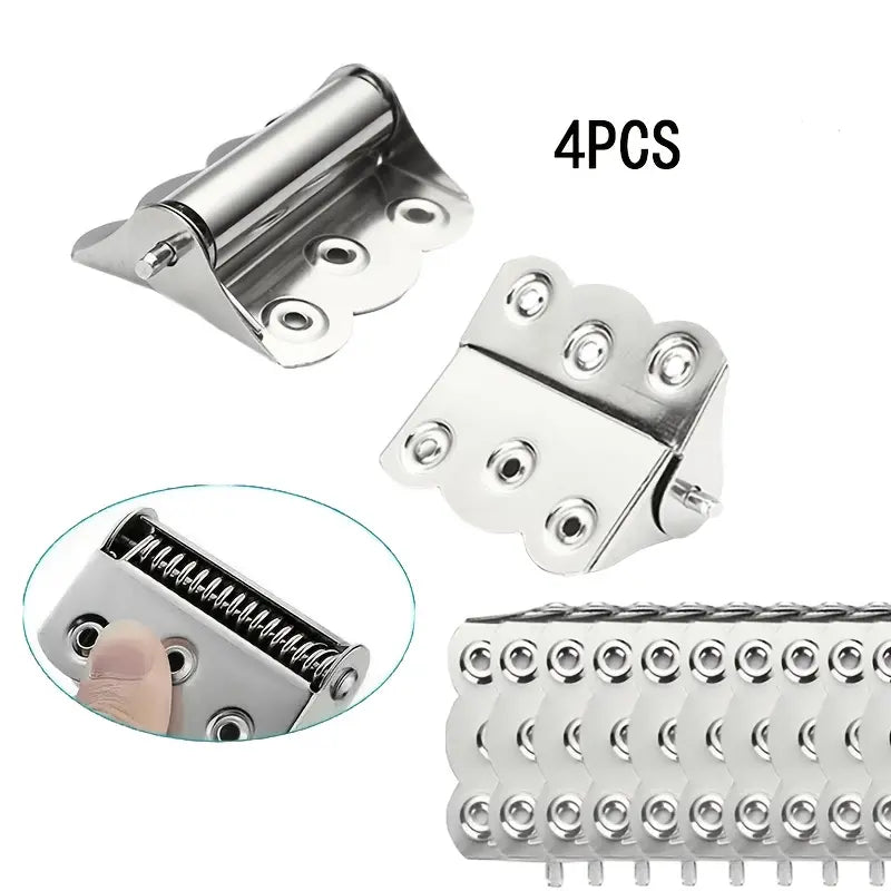 GJANSH 4 Pcs Spring Loaded Hinges Stainless Steel Self Closing Screen Door Hinges 2.4 x 3 Inch for Home Interior, Exterior Doors and Commercial Use