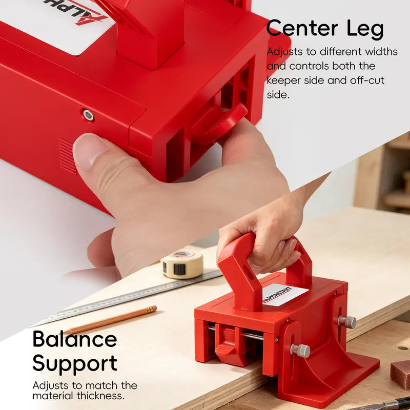 Alphastart Upgraded Table Saw Push Block, Ergonomic Woodworking Safety Pusher with Balance Support, Adjustable for Material Thickness, Anti-Slip, Prevents Kickback & Protects Hands, Summervibes