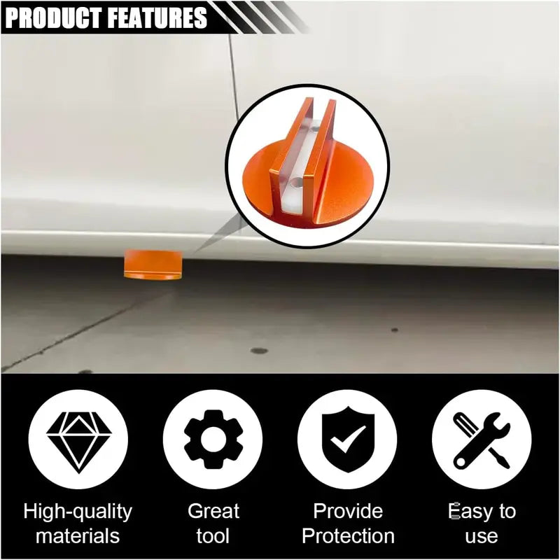 GJANSH Large Universal Aluminum Slotted Grooved Magnetic Jack Pad, Frame Rail Protector Compatible with Most Jacks and Cars, Use for Car SUV Truck Pickup Maintenance,Repair and Tire Replacement