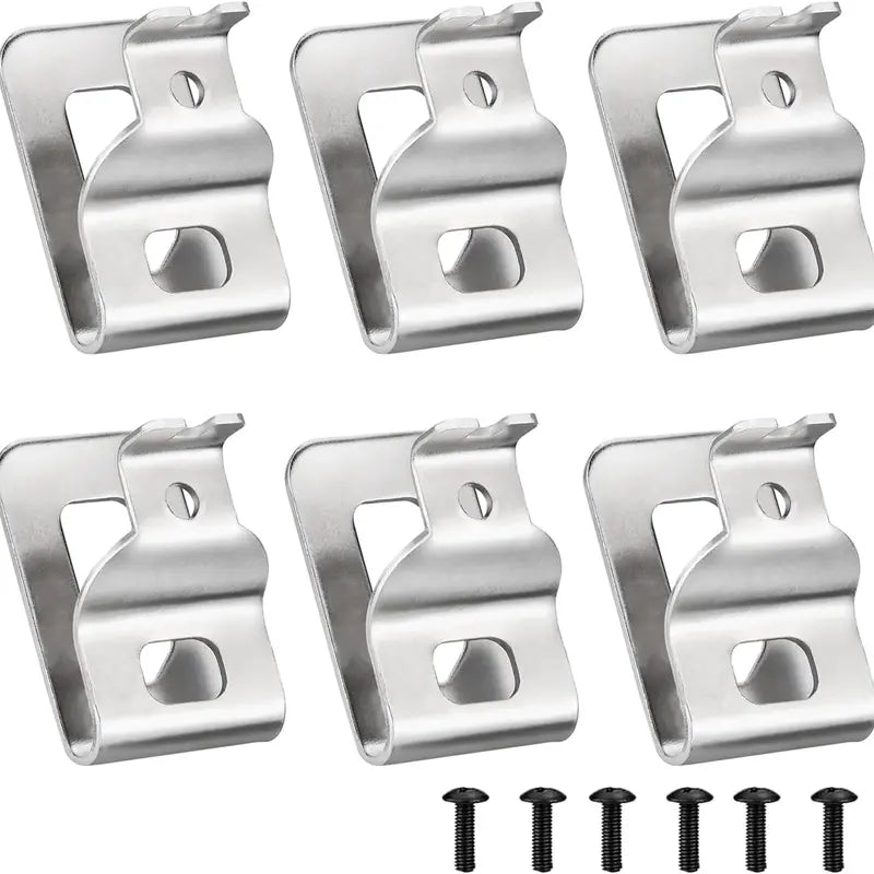 GJANSH Belt Clips for Dewalt, 6pcs 304 Stainless Steel Drill Tool Clips with Screws for Dewalt N268241 N086039 Fit for 20V Power Tools for DCD980 DCD985 DCD980L2 DCD985L2