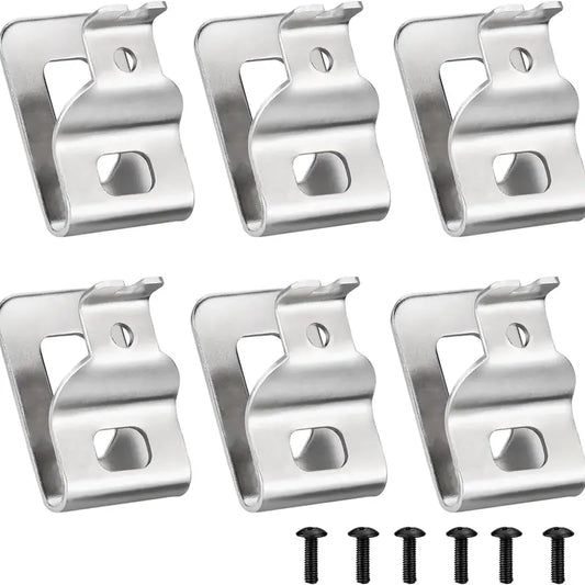 GJANSH Belt Clips for Dewalt, 6pcs 304 Stainless Steel Drill Tool Clips with Screws for Dewalt N268241 N086039 Fit for 20V Power Tools for DCD980 DCD985 DCD980L2 DCD985L2