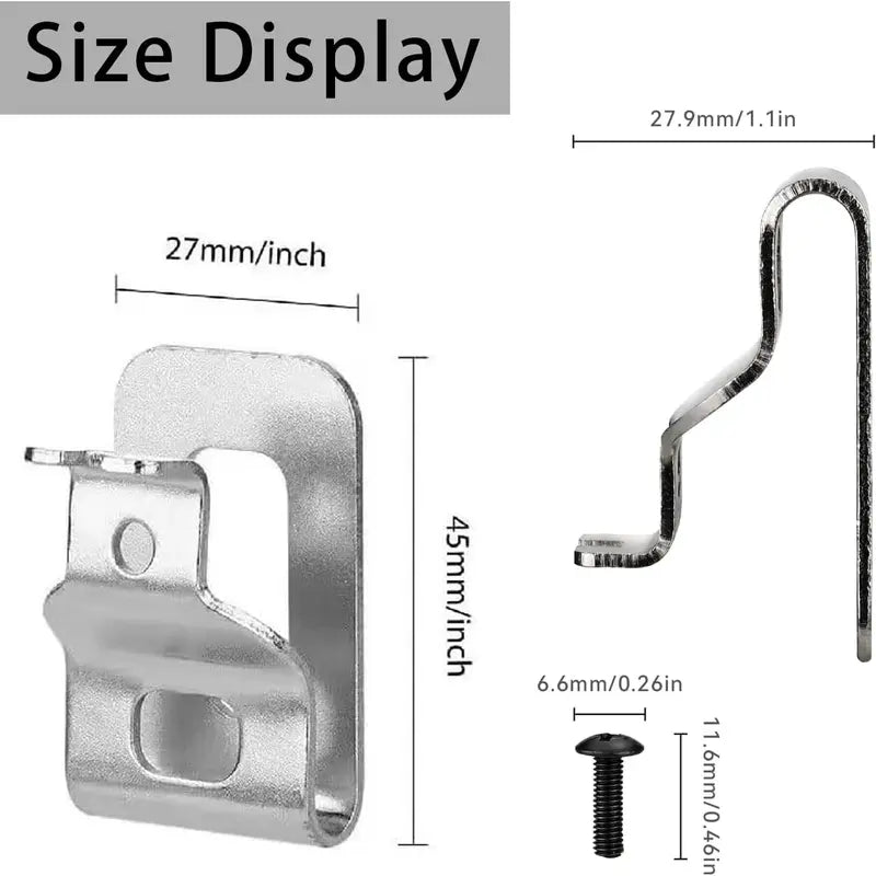 GJANSH Belt Clips for Dewalt, 6pcs 304 Stainless Steel Drill Tool Clips with Screws for Dewalt N268241 N086039 Fit for 20V Power Tools for DCD980 DCD985 DCD980L2 DCD985L2