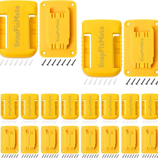 GJANSH Tool Holders for Dewalt 20V/12V Drill Tool Mount,Heavy-Duty ABS Wall Organizer Rack with Screws, Drill and Battery Holder Mount for Garage, Workshop, Job Site
