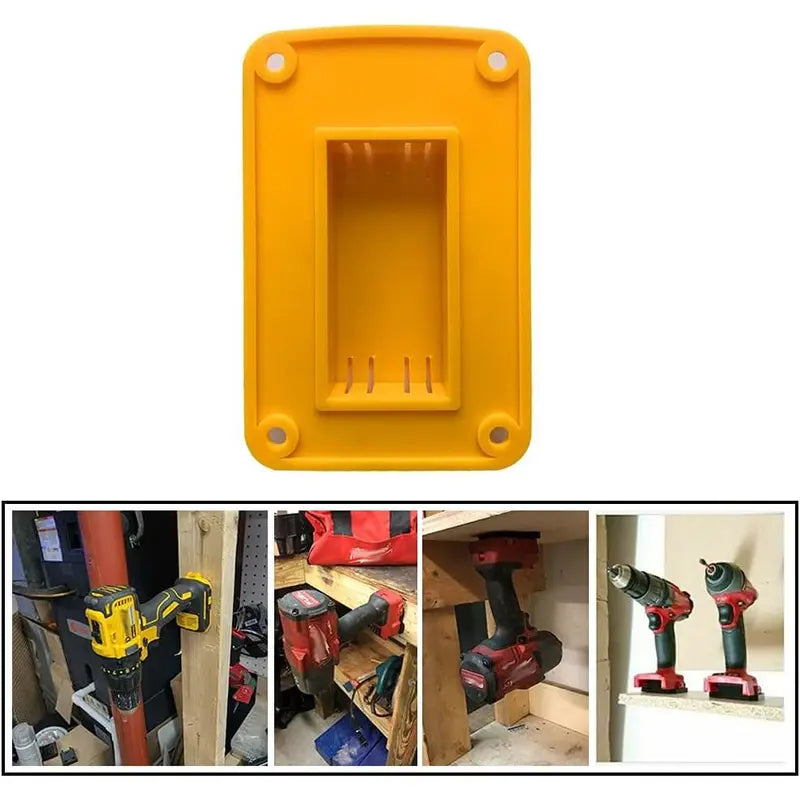 GJANSH Tool Holders for Dewalt 20V/12V Drill Tool Mount,Heavy-Duty ABS Wall Organizer Rack with Screws, Drill and Battery Holder Mount for Garage, Workshop, Job Site