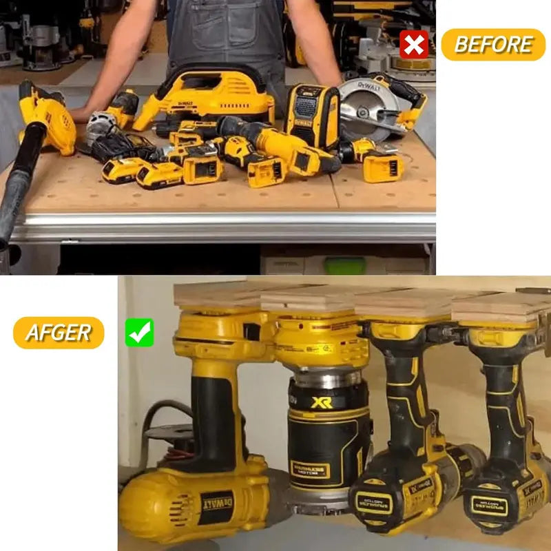 GJANSH Tool Holders for Dewalt 20V/12V Drill Tool Mount,Heavy-Duty ABS Wall Organizer Rack with Screws, Drill and Battery Holder Mount for Garage, Workshop, Job Site
