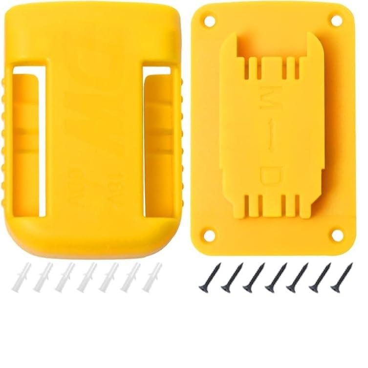 GJANSH Tool Holders for Dewalt 20V/12V Drill Tool Mount,Heavy-Duty ABS Wall Organizer Rack with Screws, Drill and Battery Holder Mount for Garage, Workshop, Job Site