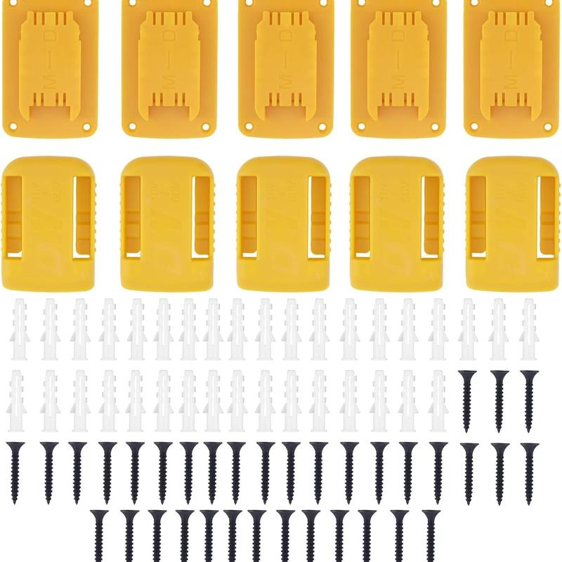 GJANSH Tool Holders for Dewalt 20V/12V Drill Tool Mount,Heavy-Duty ABS Wall Organizer Rack with Screws, Drill and Battery Holder Mount for Garage, Workshop, Job Site