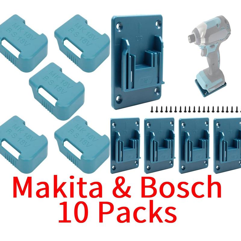 GJANSH Tool Holders for Dewalt 20V/12V Drill Tool Mount,Heavy-Duty ABS Wall Organizer Rack with Screws, Drill and Battery Holder Mount for Garage, Workshop, Job Site