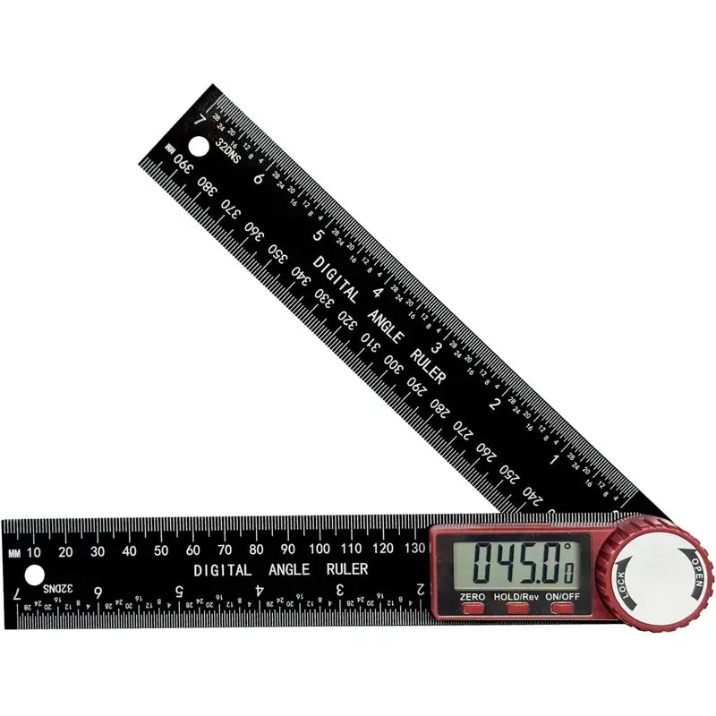 GJANSH Digital Angle Finder, 7 inch /200mm T-Bevel Protractor Ruler,Horizontal Vertical Bubble levels with Large LED Screen, 0-360° Measuring Tool,Suitable for Woodworking/Construction/DIY