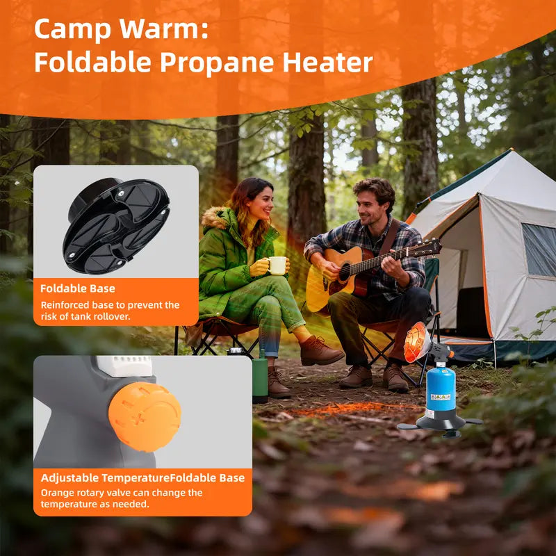 GJANSH Propane Heater 8500BTU Portable Camping Gas Heater Tent Heater with Reinforced Base Propane Gas Tank Holder for Outdoor Camping Tent Garage Fishing,Valentines Day Gifts Men Easter