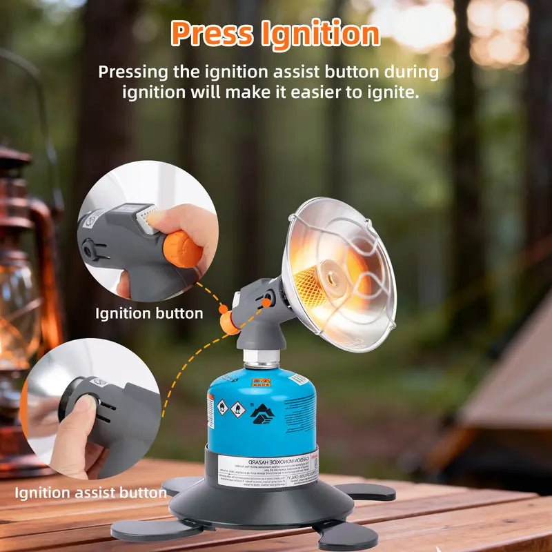 GJANSH Propane Heater 8500BTU Portable Camping Gas Heater Tent Heater with Reinforced Base Propane Gas Tank Holder for Outdoor Camping Tent Garage Fishing,Valentines Day Gifts Men Easter