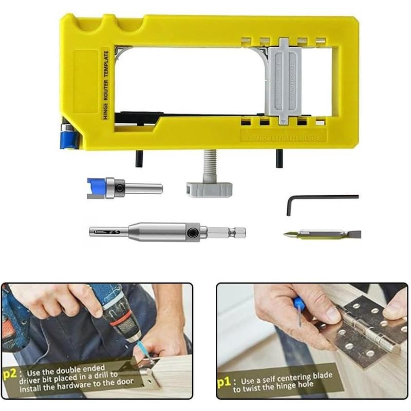 Plantilla para bisagras de puertas, Kit de instalación de bisagras