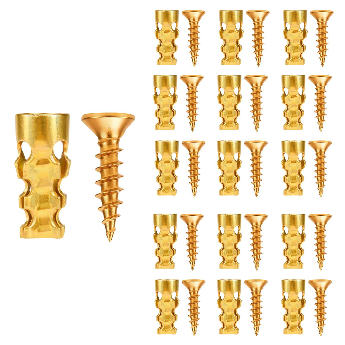 GJANSH 6*14mm Door Hinge Thread Repair Screws, 30Pack/60Pack Short Expansion Wall Anchors, Stripped Thread Repair Fixer for Cabinet, Tile, Stone and Partition Hinge Mounting