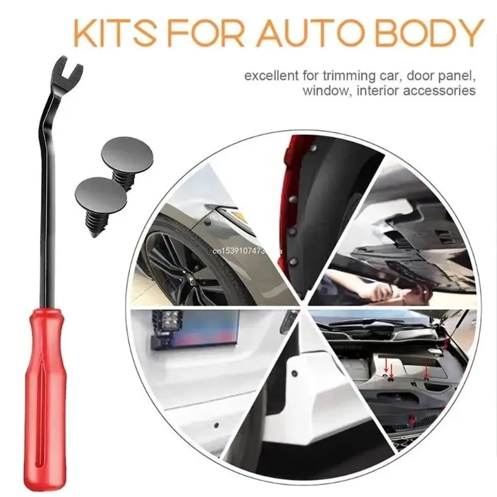 Kit de 100 clips y remaches de plástico para coche