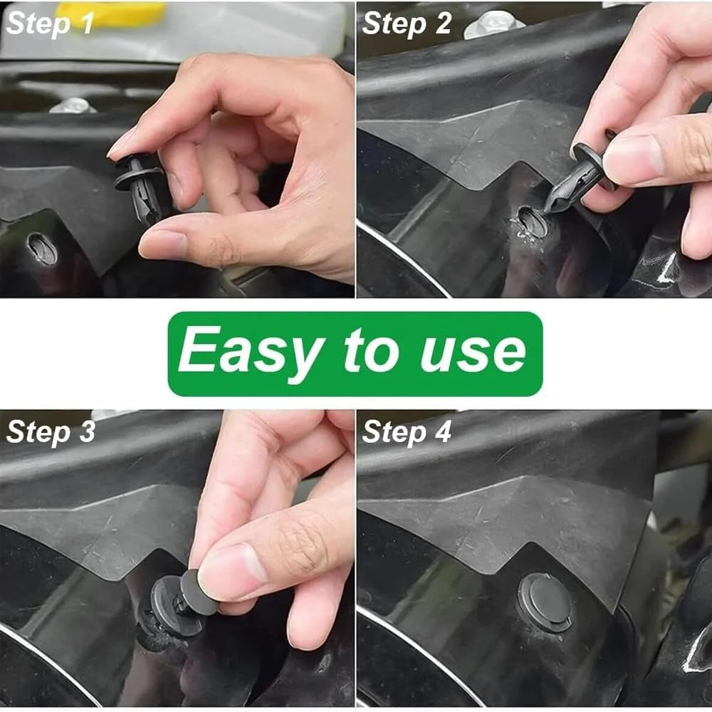 Kit de 100 clips y remaches de plástico para coche